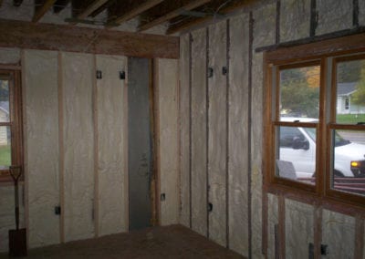Closed Cell Wall Foam After - - Insulation Services in Northern Michigan - Warmer Mornings Air Sealing & Insulation