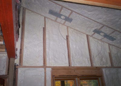 Closed Cell Wall Foam After - - Insulation Services in Northern Michigan - Warmer Mornings Air Sealing & Insulation