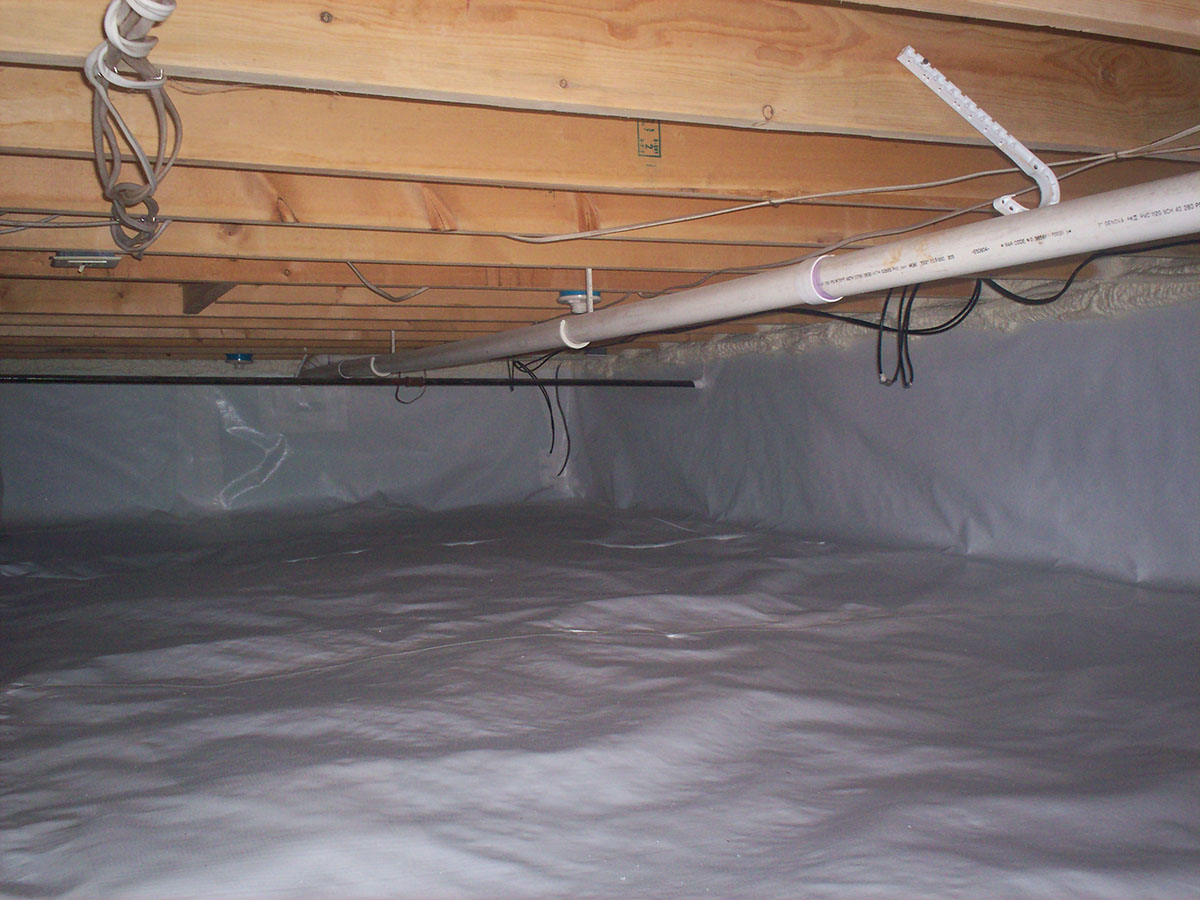 Crawl Space Floor & Wall Liner - - Insulation Services in Northern Michigan - Warmer Mornings Air Sealing & Insulation